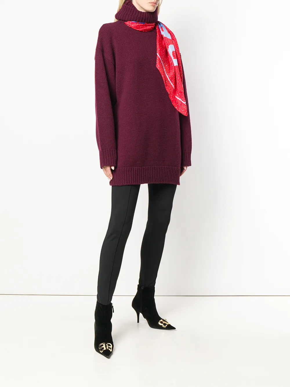 Balenciaga sweater met sjaalkraag Roze