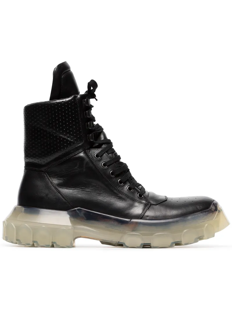 Rick Owens ботинки Tractor Dunk на наборном каблуке