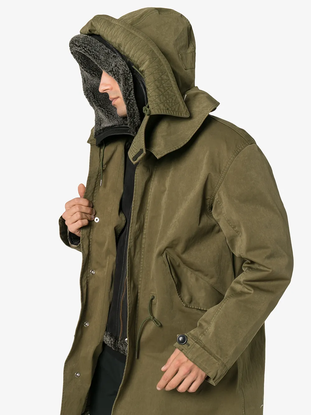 Ten C Mid-Length Cotton Parka Jacket - Farfetch