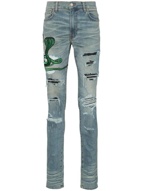 amiri jeans snake black