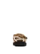 Suicoke Leopard Print Sheep Skin and Calf Hair Sandals