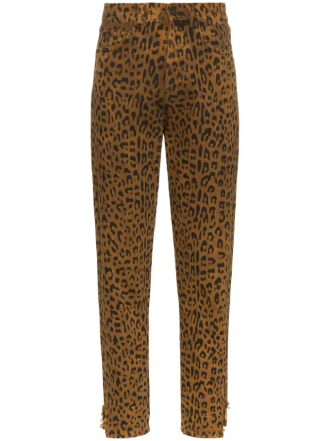 saint laurent leopard jeans
