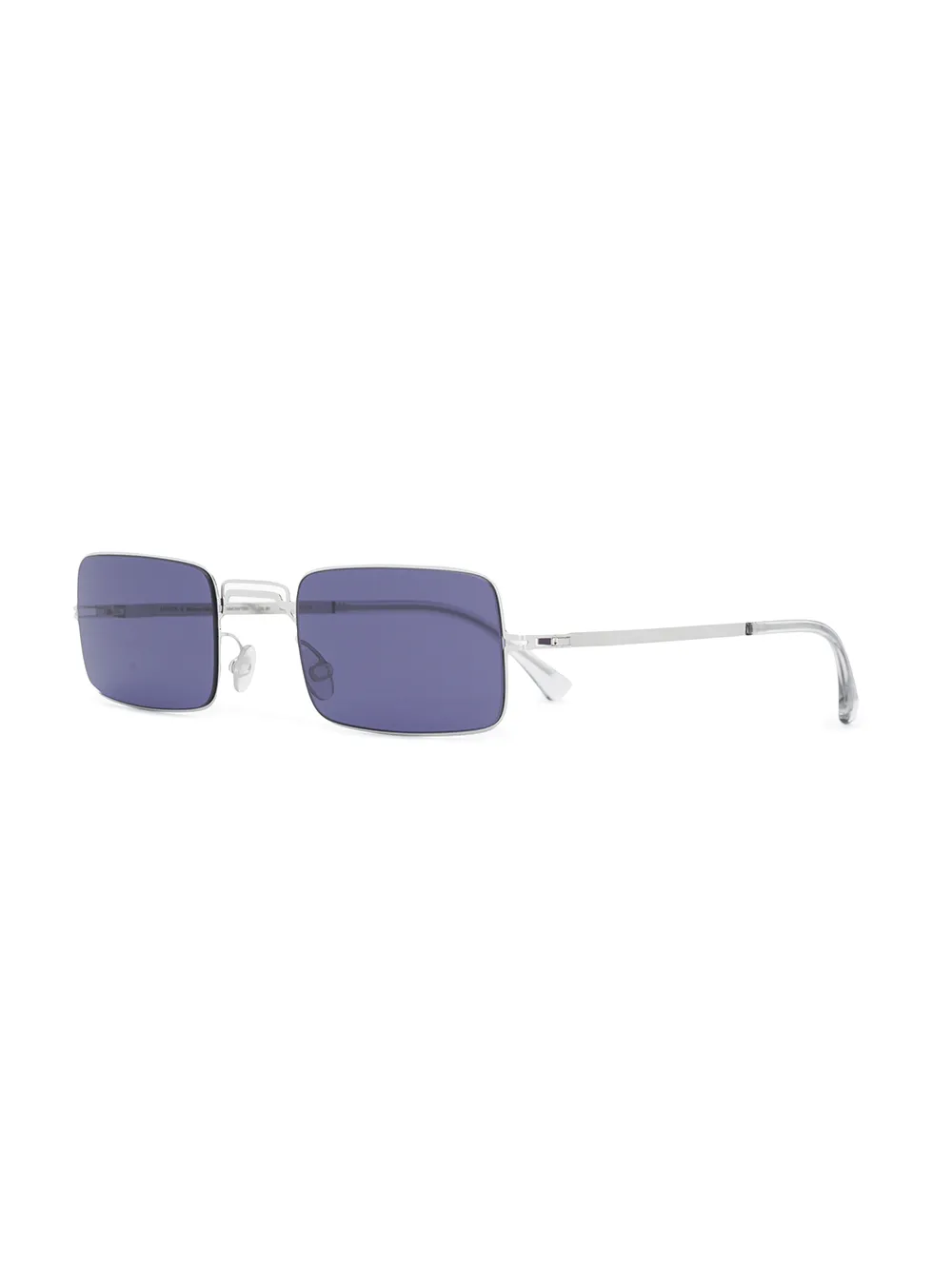 Mykita zonnebril met rechthoekige glazen - Metallic