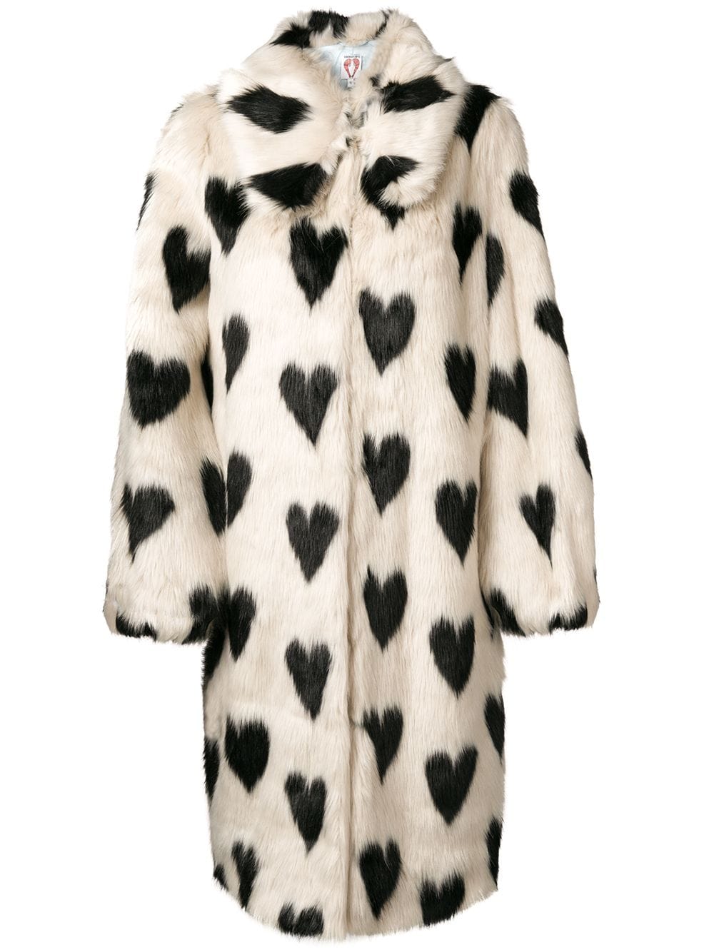 фото Shrimps heart print fur coat