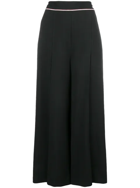 Stella McCartney piped wide leg trousers