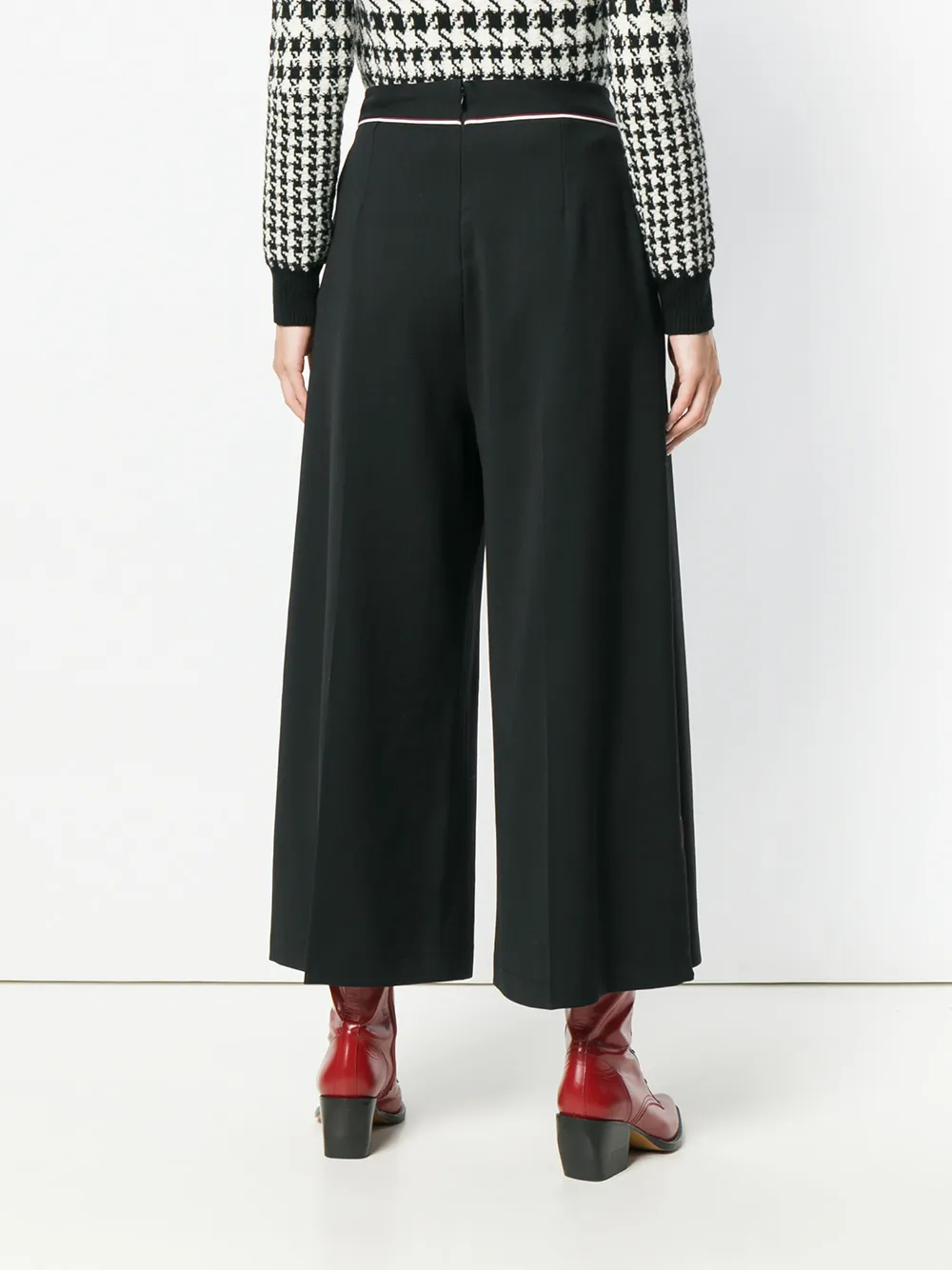 Stella McCartney brede broek met pijpen Zwart