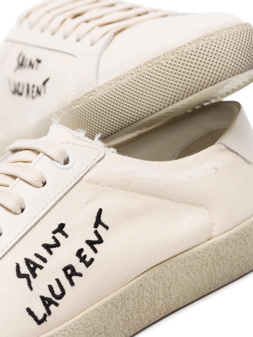 saint laurent branded court classic sneakers