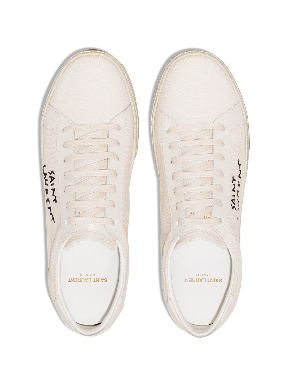 court classic sl/06 embroidered sneakers in canvas and leather