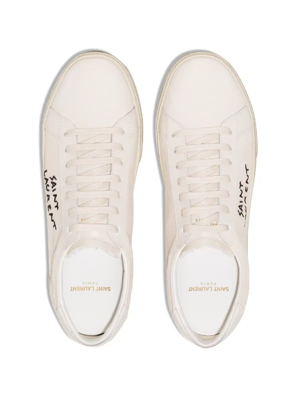 Saint laurent white court best sale classic sneakers