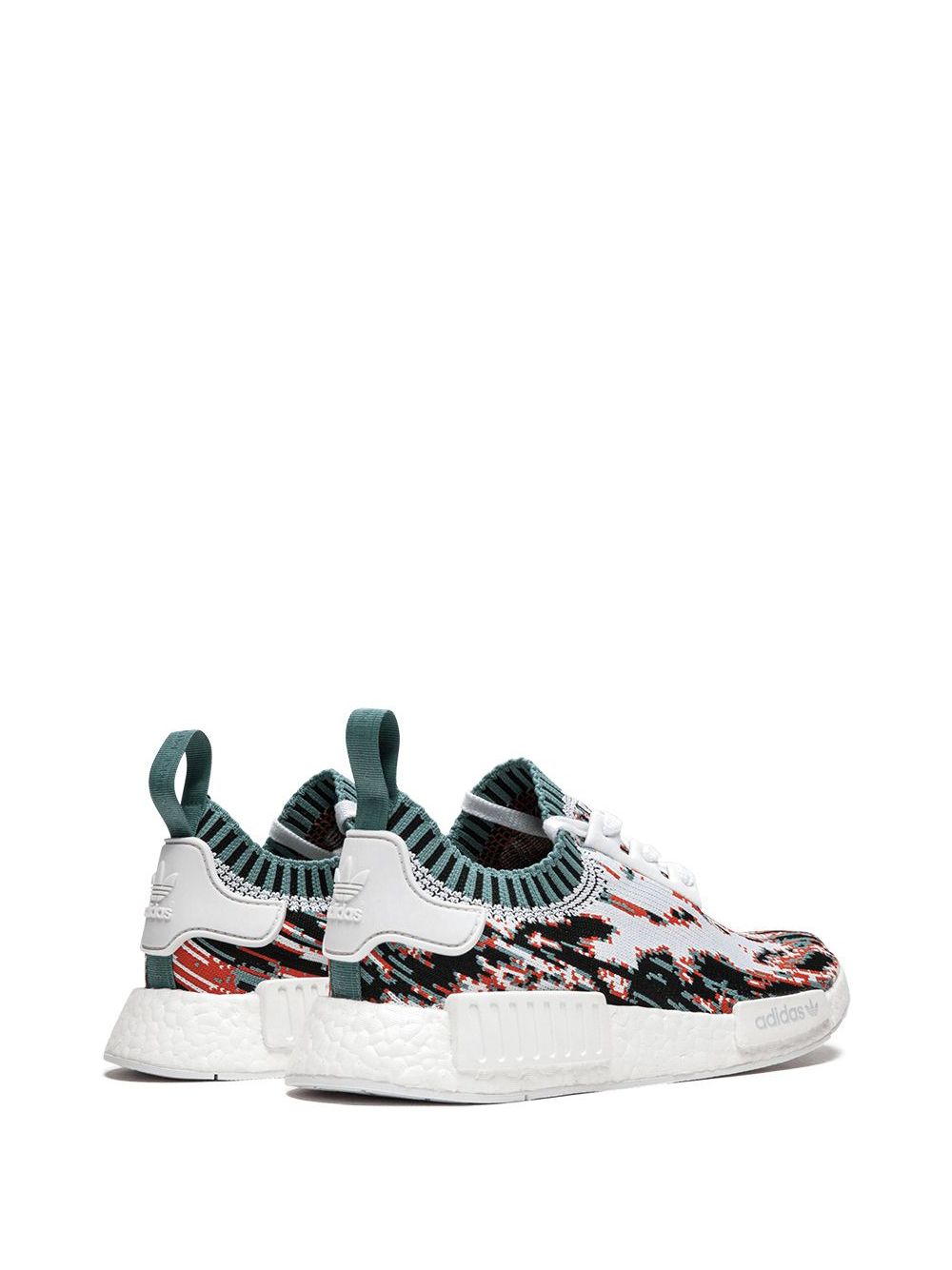 Shop Adidas Originals Nmd_r1 Primeknit "datamosh" Sneakers In White