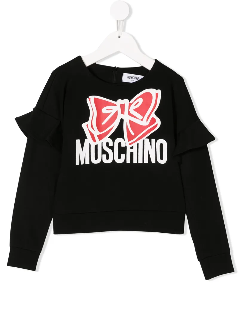 Moschino Kids толстовка с принтом банта