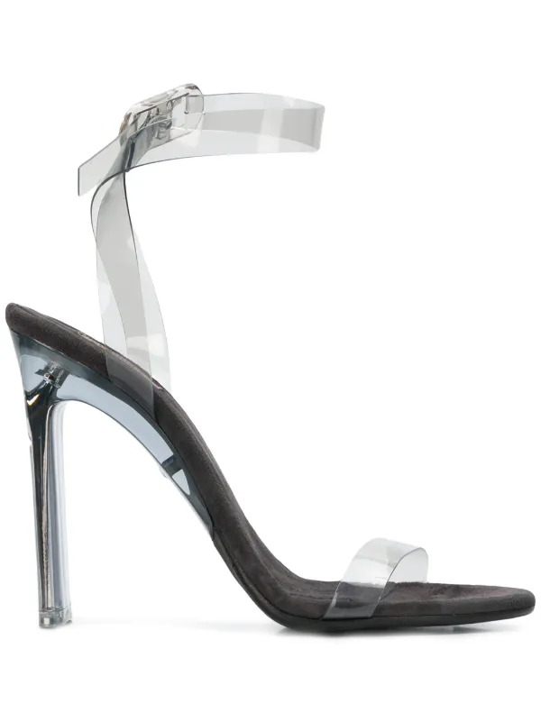 black strappy sandals mid heel