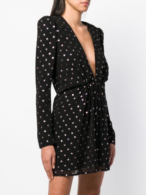 saint laurent polka dot dress