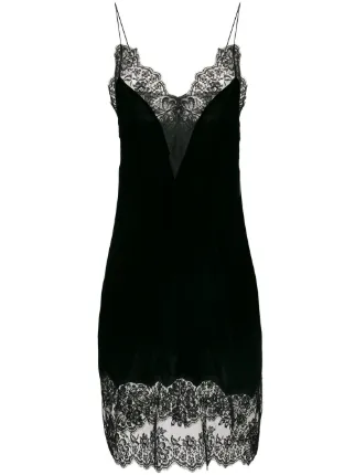 black slip with lace trim