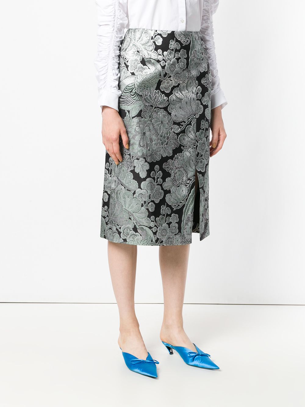 фото Erdem metallic pattern skirt