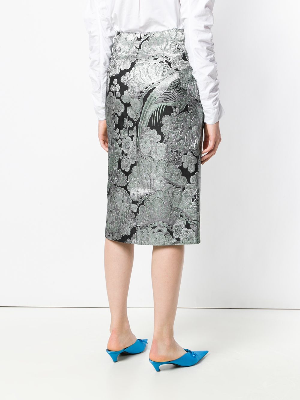 фото Erdem metallic pattern skirt