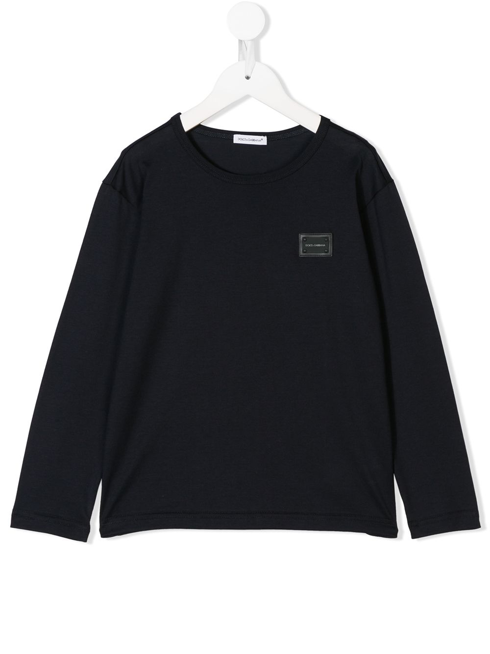 

Dolce & Gabbana Kids logo patch sweatshirt - Azul