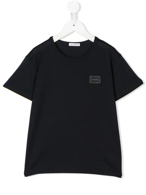 Dolce & Gabbana Kids تيشيرت بشعار مخيوط
