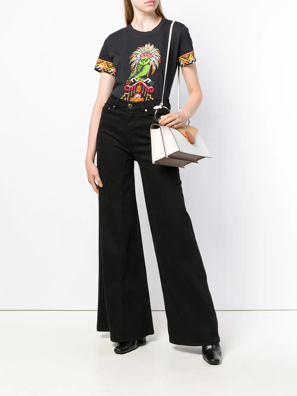 Alberta Ferretti Wijde jeans Zwart