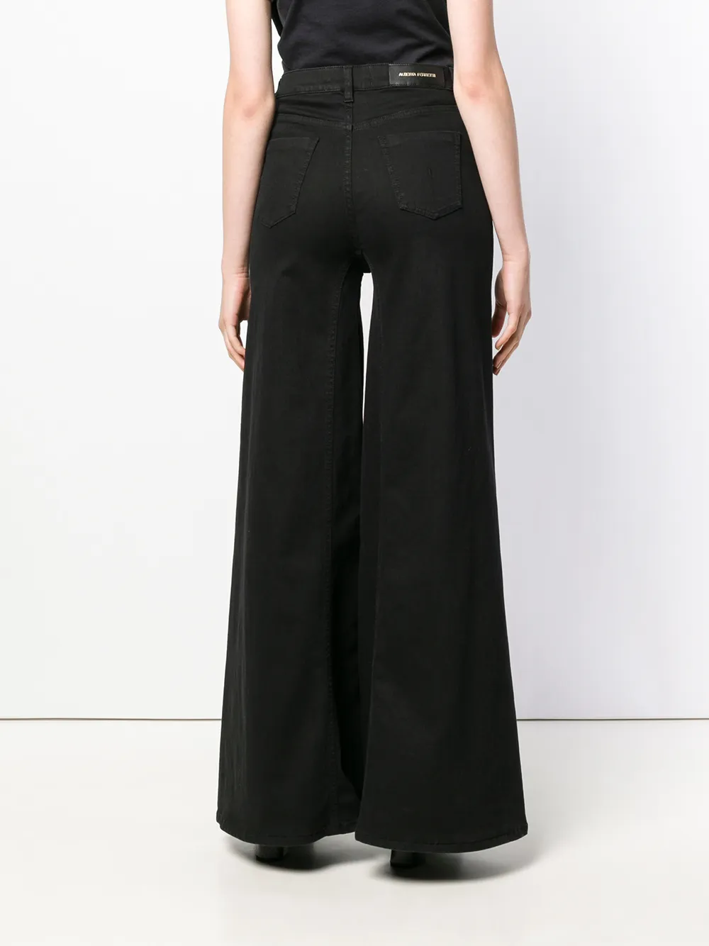 Alberta Ferretti Wijde jeans Zwart