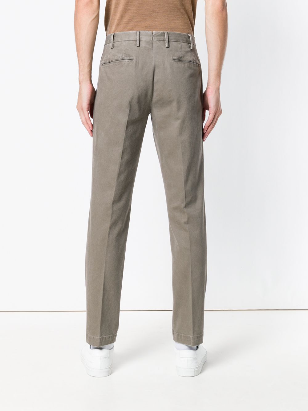 фото Pt01 creased slim-fit trousers