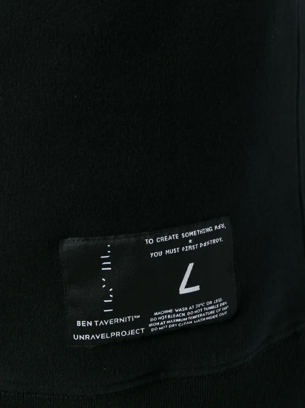 UNRAVEL PROJECT Drawstring Hoodie | Black | FARFETCH