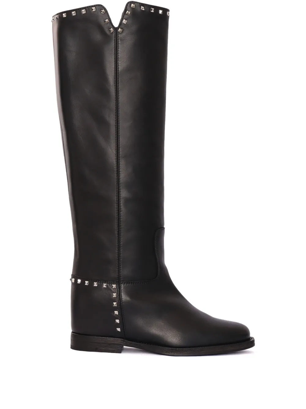Via Roma 15 studded riding boots Zwart