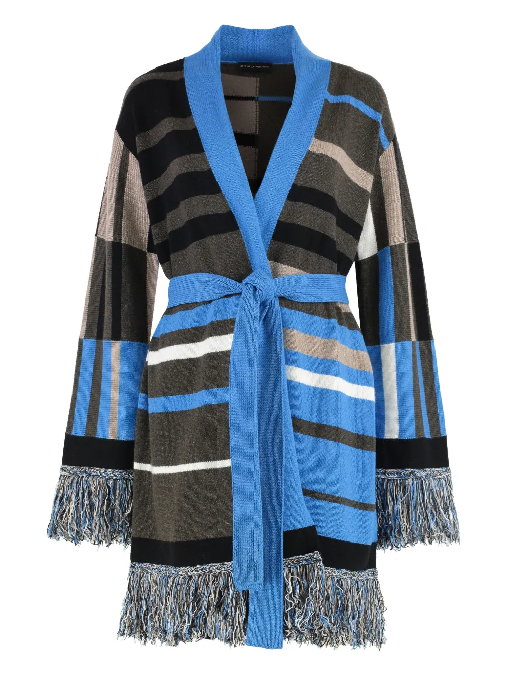 ETRO geometric-print cardigan | Brown | Image 1