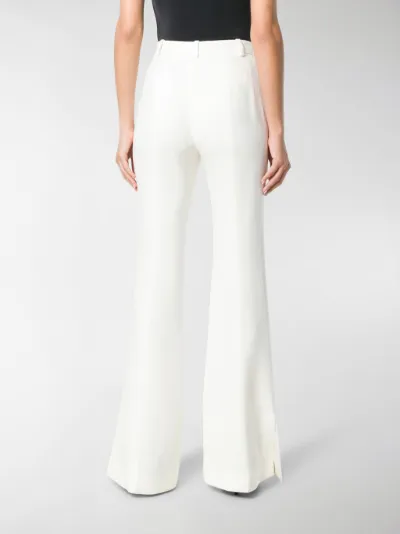 White Boot Leg Trousers