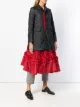 Comme Des Garçons ruffle hem quilted coat