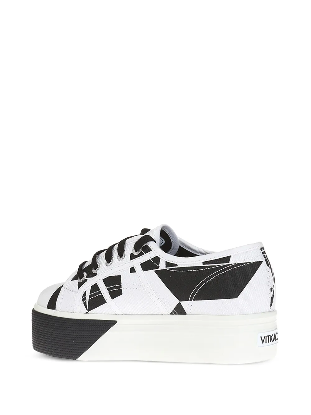 Superga X VITKAC tweekleurige sneakers met veter Wit