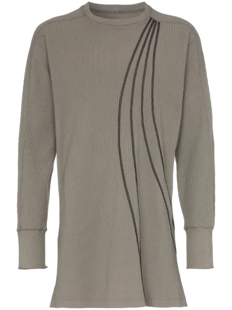 Click to view more detailed imagery on our partner's website Kiko Kostadinov River Stitch Detail Jersey In Grey