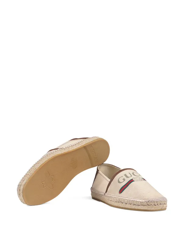 gucci logo canvas espadrille