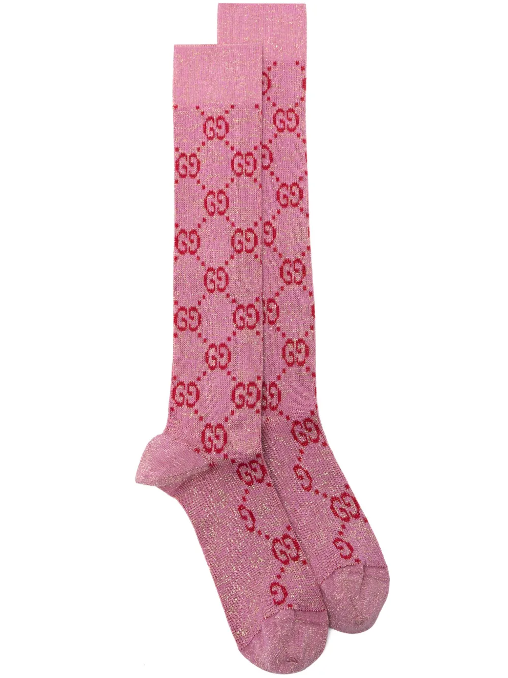 gucci chaussettes à logo interlocking g - rose