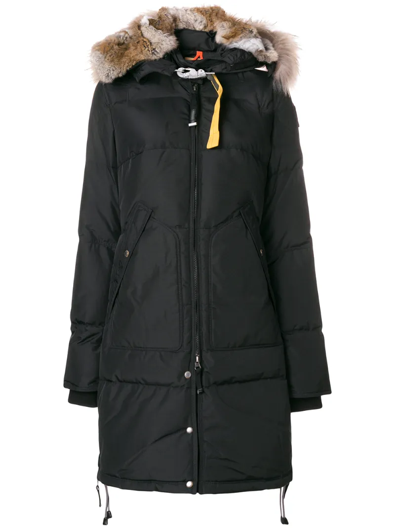 parajumpers long bear coat black parajumpers long bear coat black