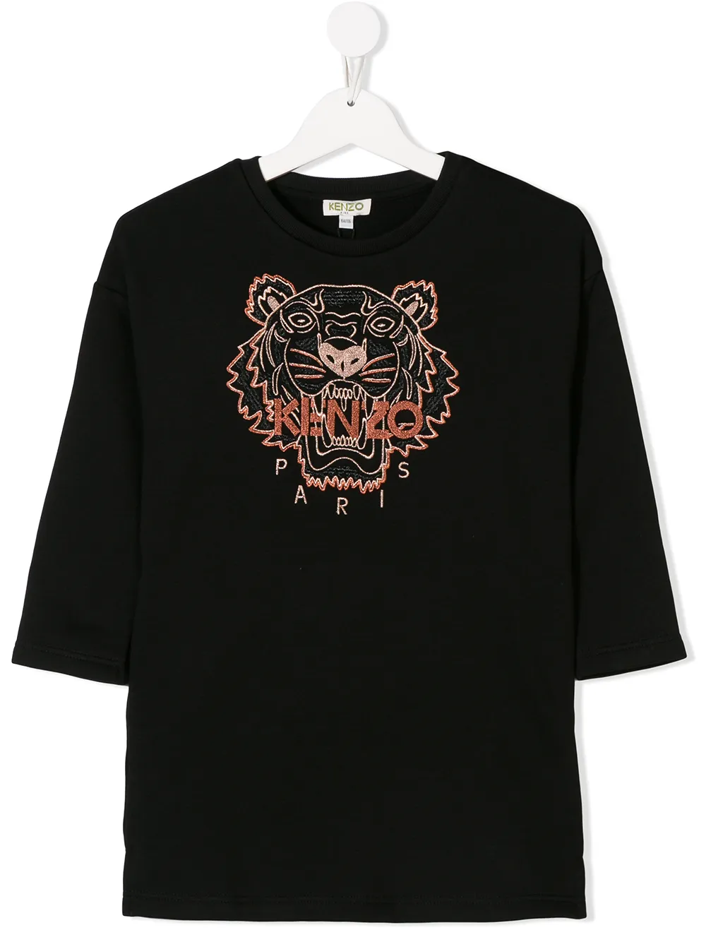 

Kenzo Kids tiger logo dress - Negro