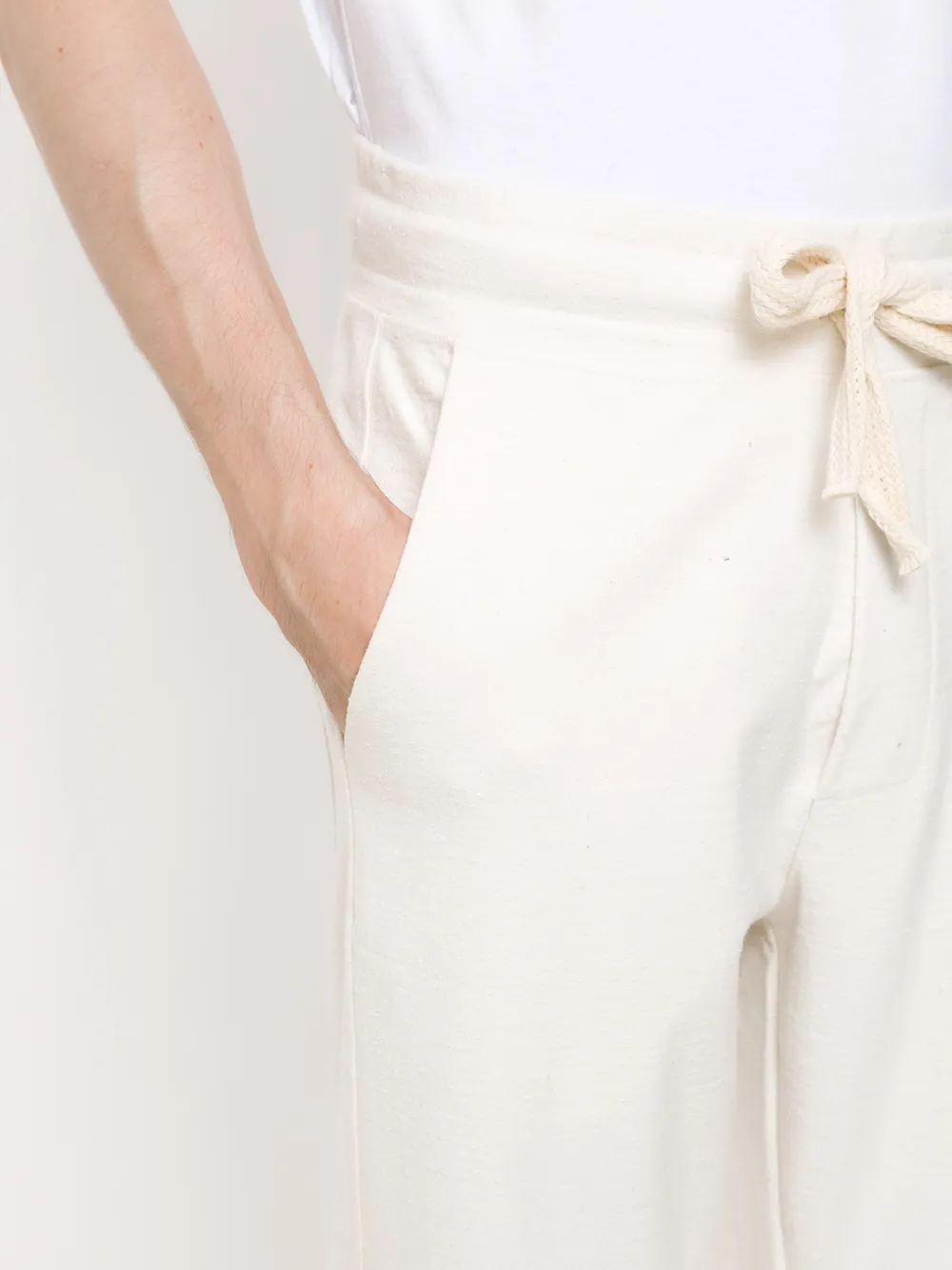Osklen Drawstring Waist Pants In White