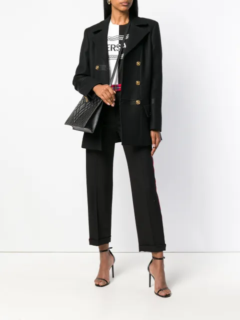 VERSACE VERSACE DOUBLE-BREASTED JACKET - BLACK