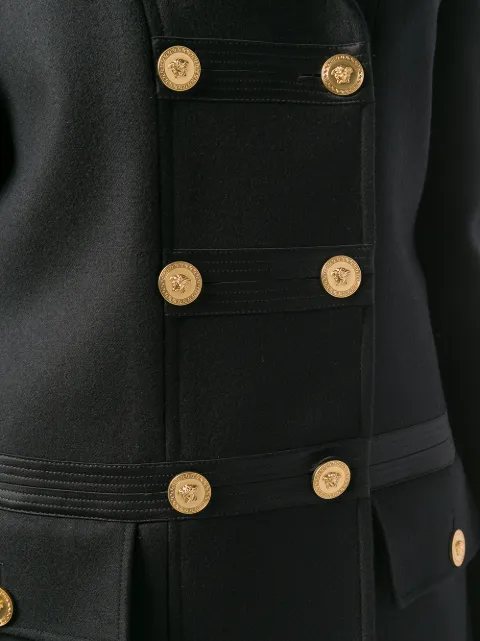 VERSACE VERSACE DOUBLE-BREASTED JACKET - BLACK