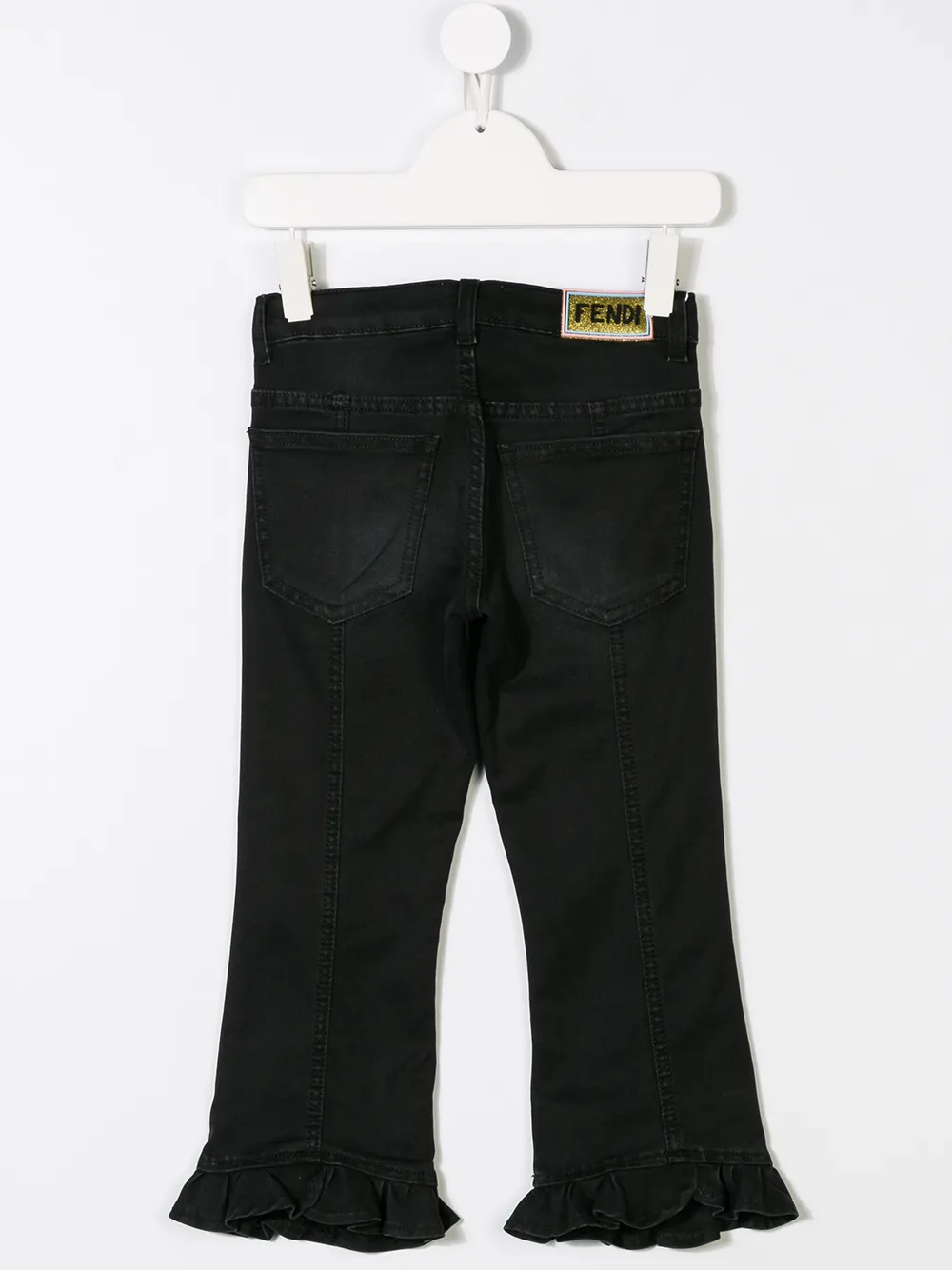Fendi Kids jeans met ruches Zwart