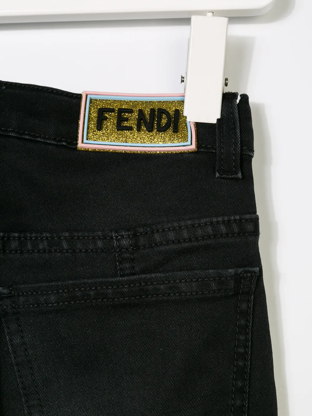 Fendi Kids jeans met ruches Zwart