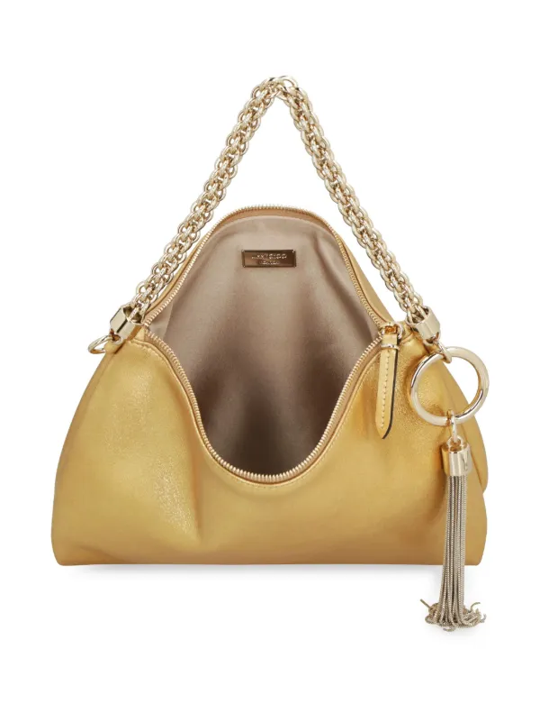 Jimmy Choo Callie Metallic Leather Clutch Bag | Gold | FARFETCH UK