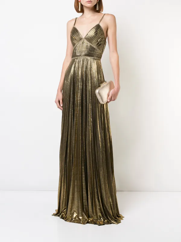 pleated gown