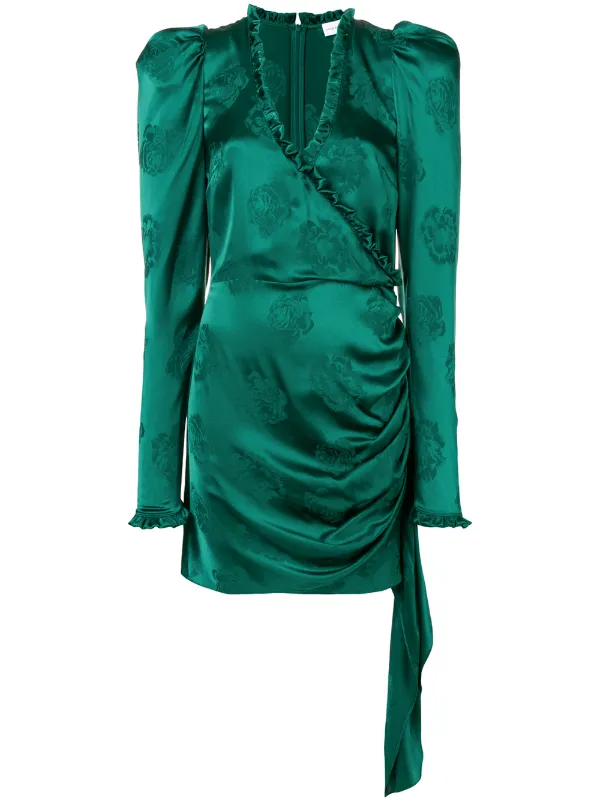 Magda Butrym Rose Pattern Draped Dress Farfetch