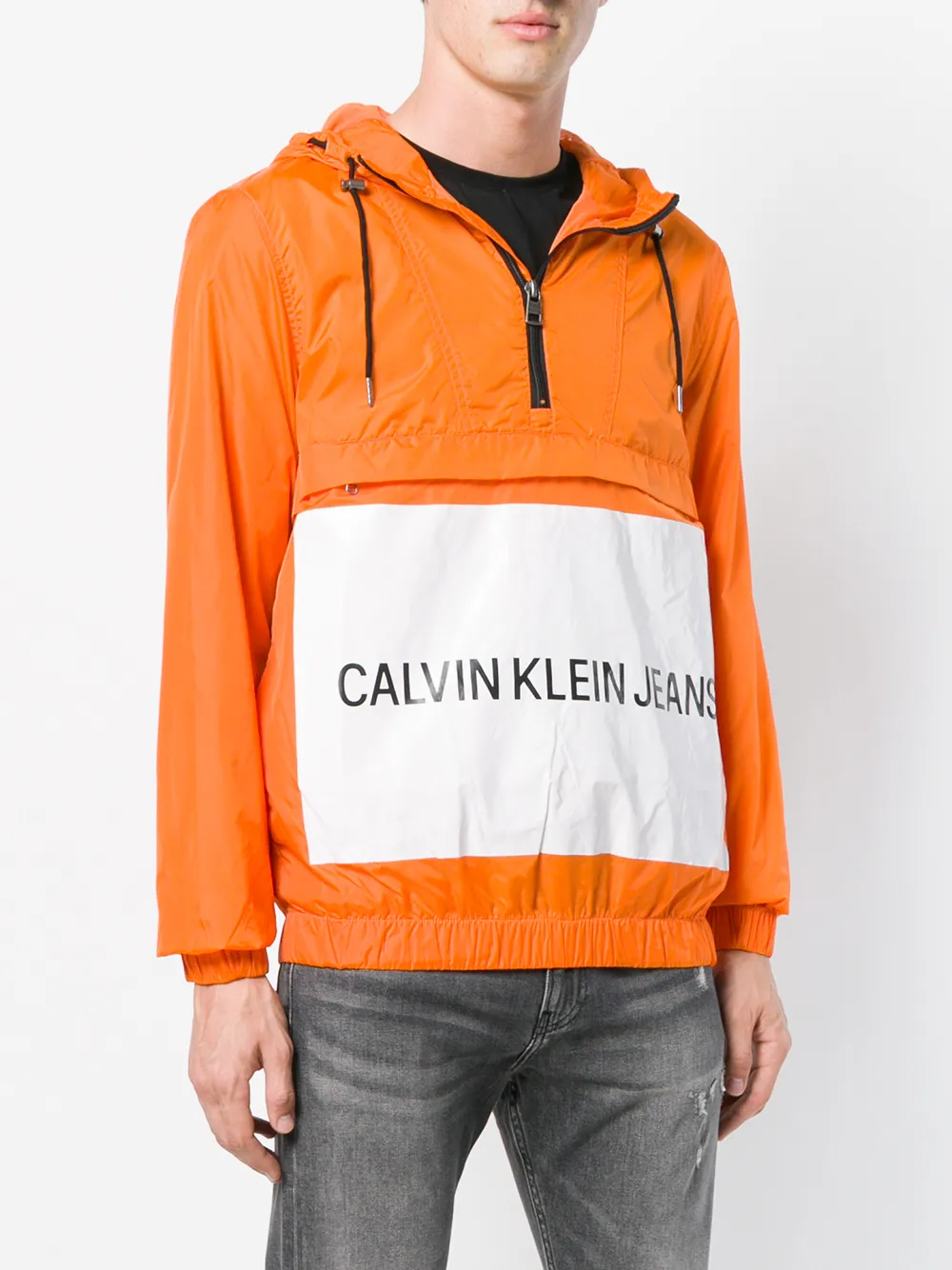 calvin klein windbreaker orange