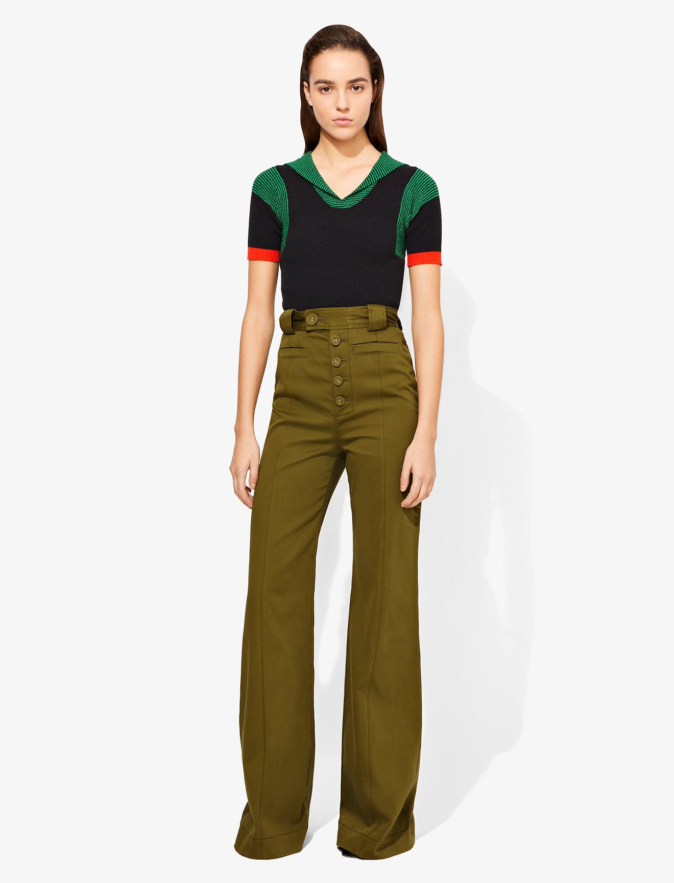 Twill High Waisted Pants #2