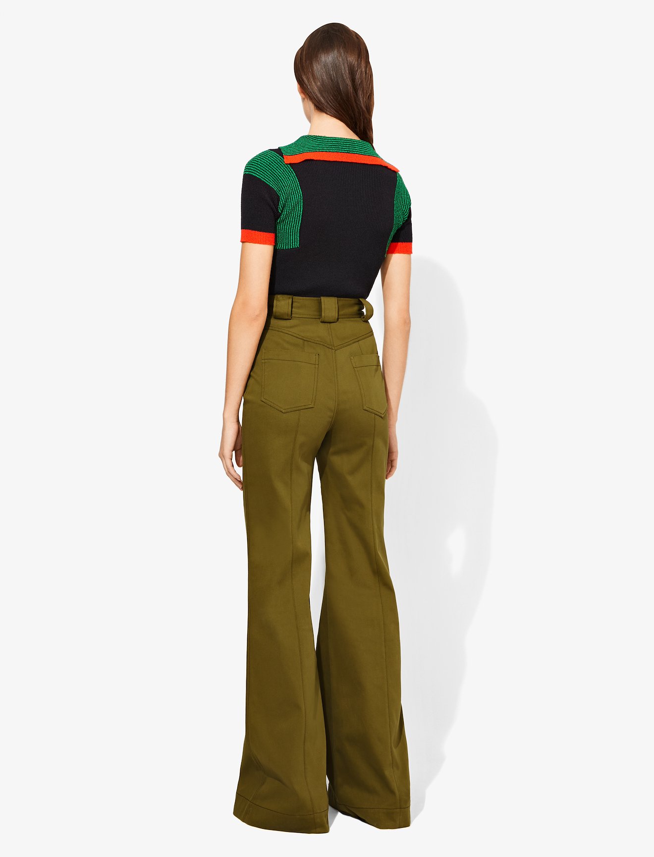 Twill High Waisted Pants #3