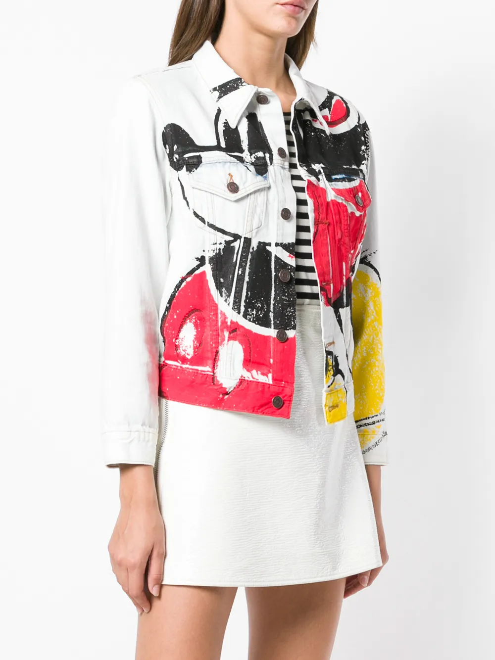 Marc Jacobs Mickey-print denim jack Wit