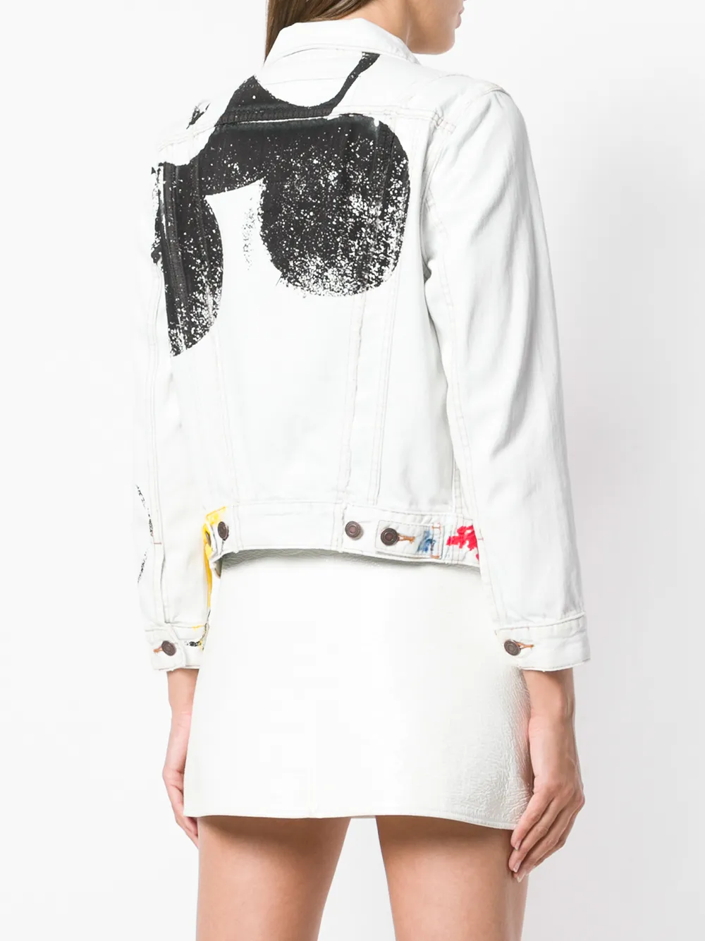 Marc Jacobs Mickey-print denim jack Wit