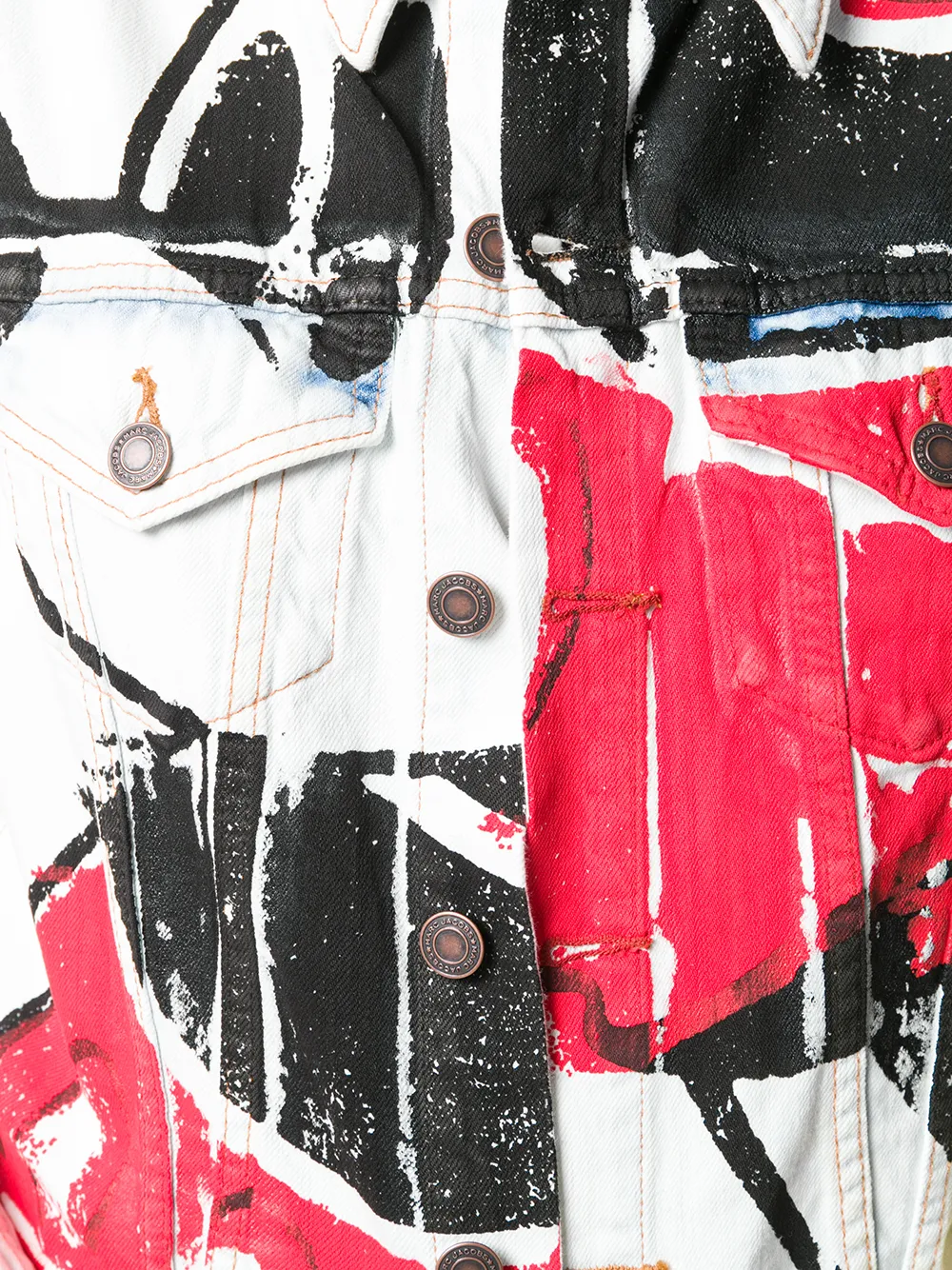 Marc Jacobs Mickey-print denim jack Wit